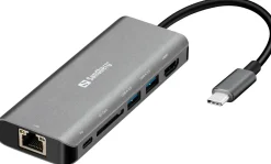 USB-C Dock HDMI+LAN+SD+USB,61W, White