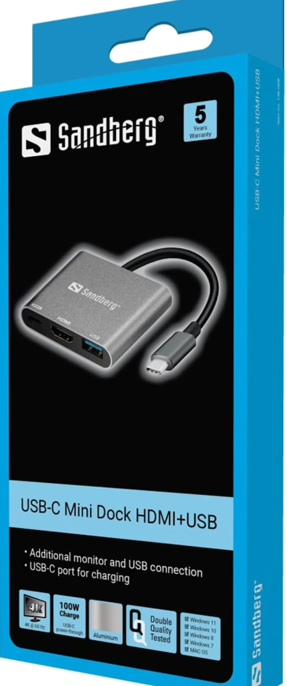 USB-C Mini Dock HDMI+USB, White
