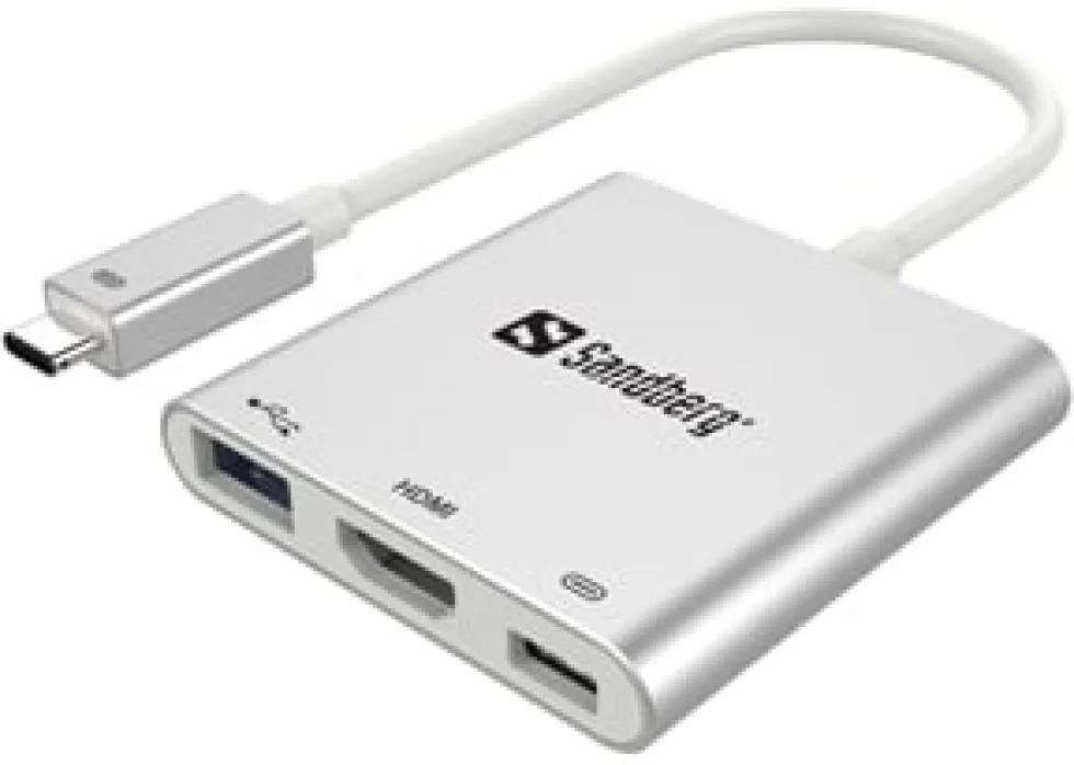 USB-C Mini Dock HDMI+USB, White