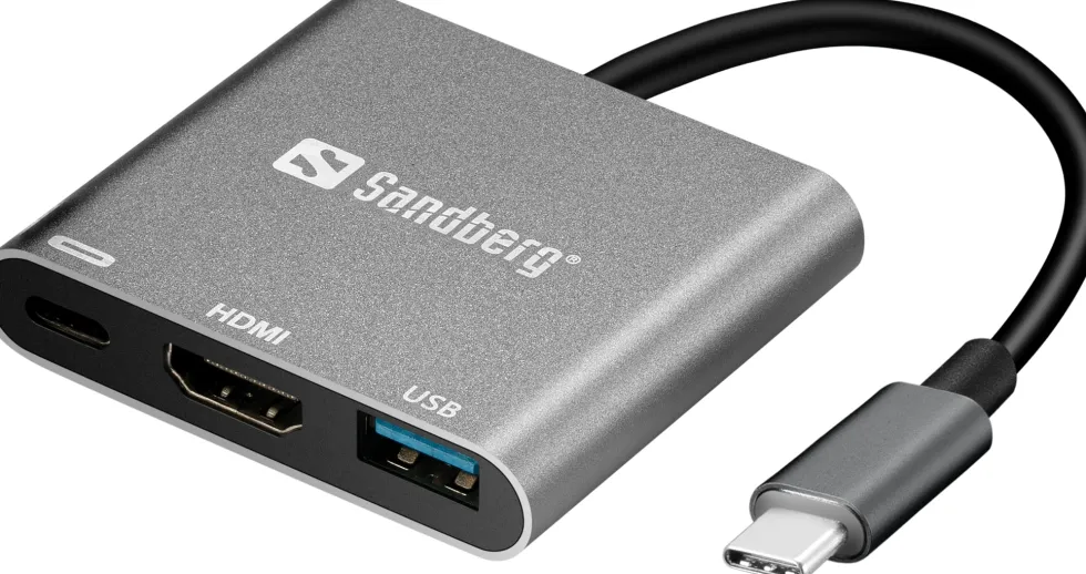 USB-C Mini Dock HDMI+USB, White