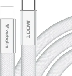 VERBATIM SoftTouch USB-C to C cable 100W 120 cm - White