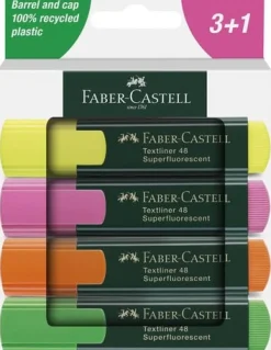 Överstrykningspenna FABER-CASTELL Textliner 48, 4-pack
