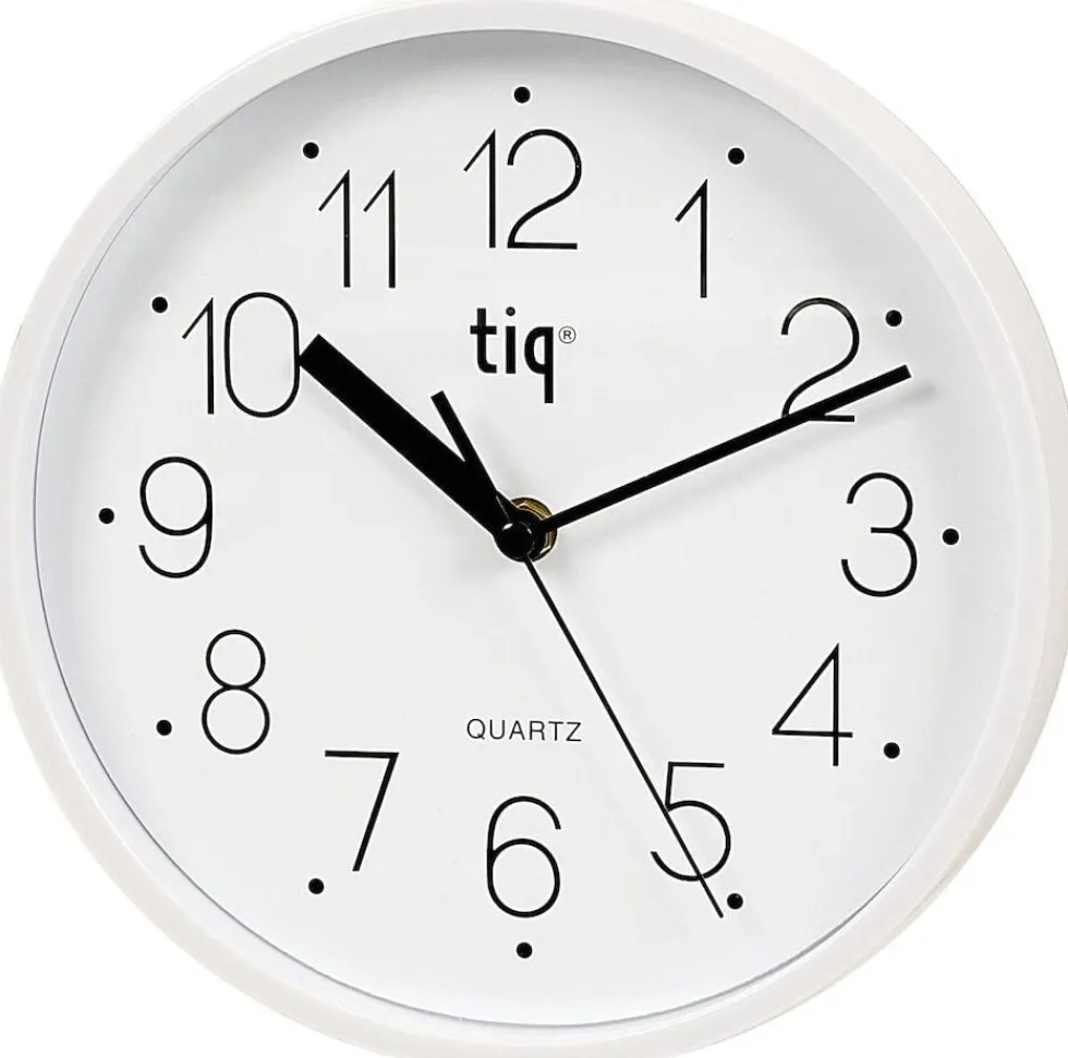 Väggur TIQ Ø22,5cm vit