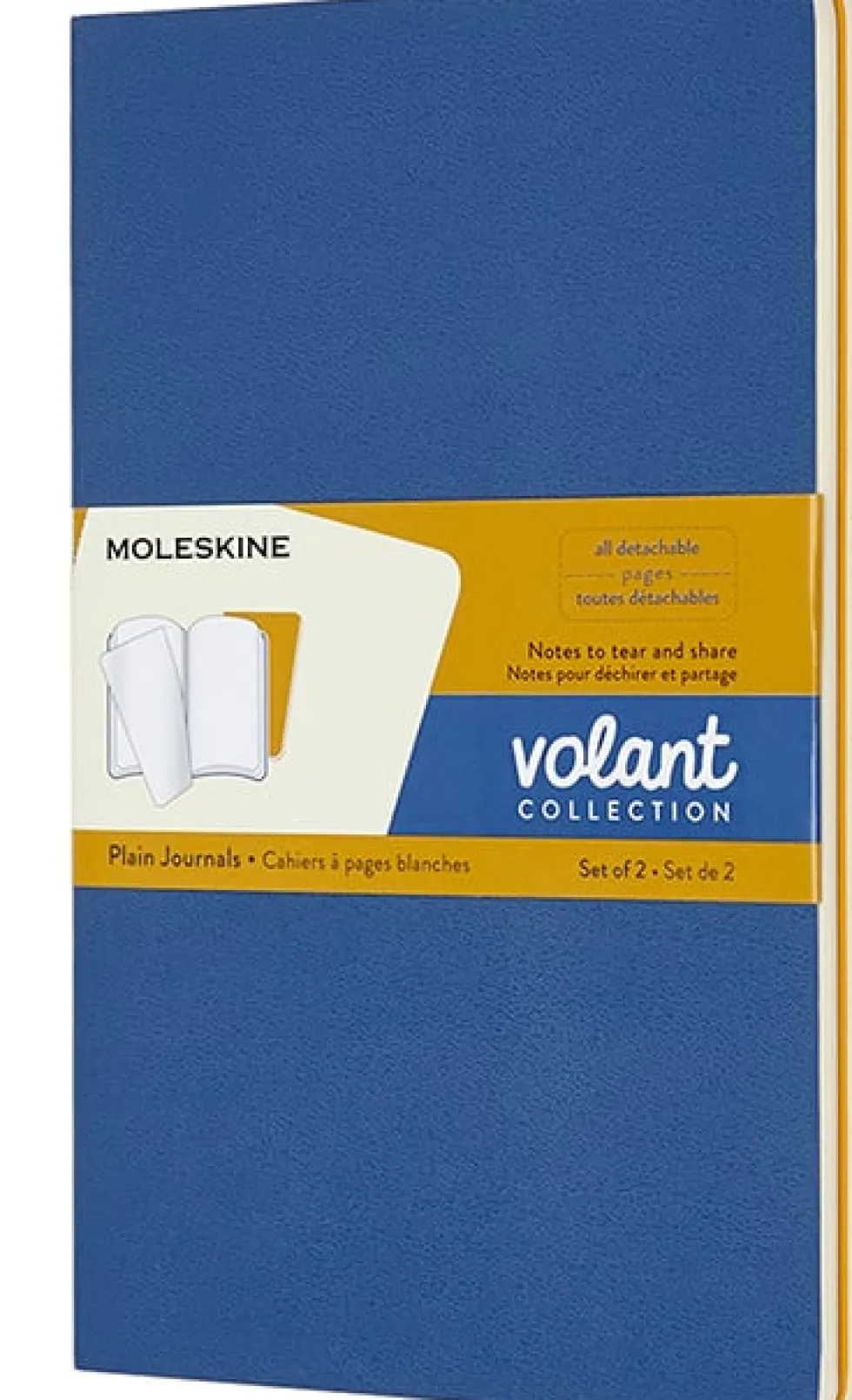 Volant Journal Olinjerad Large Blå & Gul 2-Pack