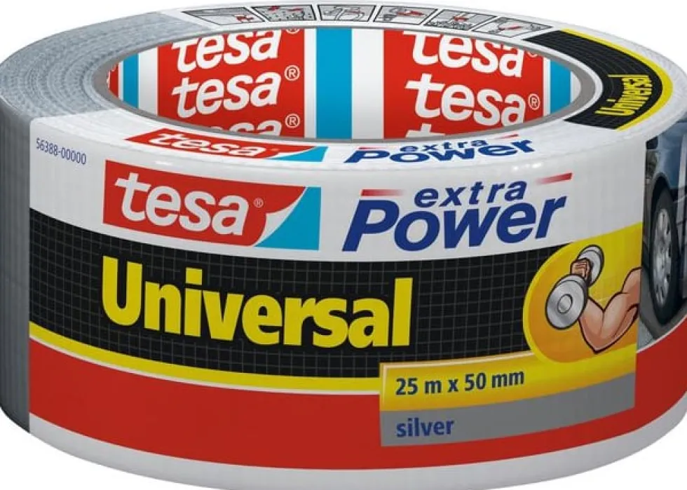 Vävtejp TESA Silver Universal, 50mm x 25m