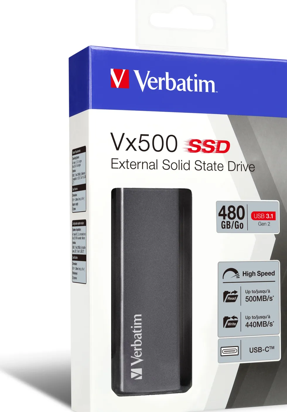VX500 External SSD USB 3.1 G2 240GB, Silver