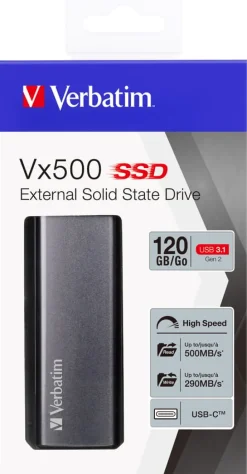 VX500 External SSD USB 3.1 G2 120GB, Silver