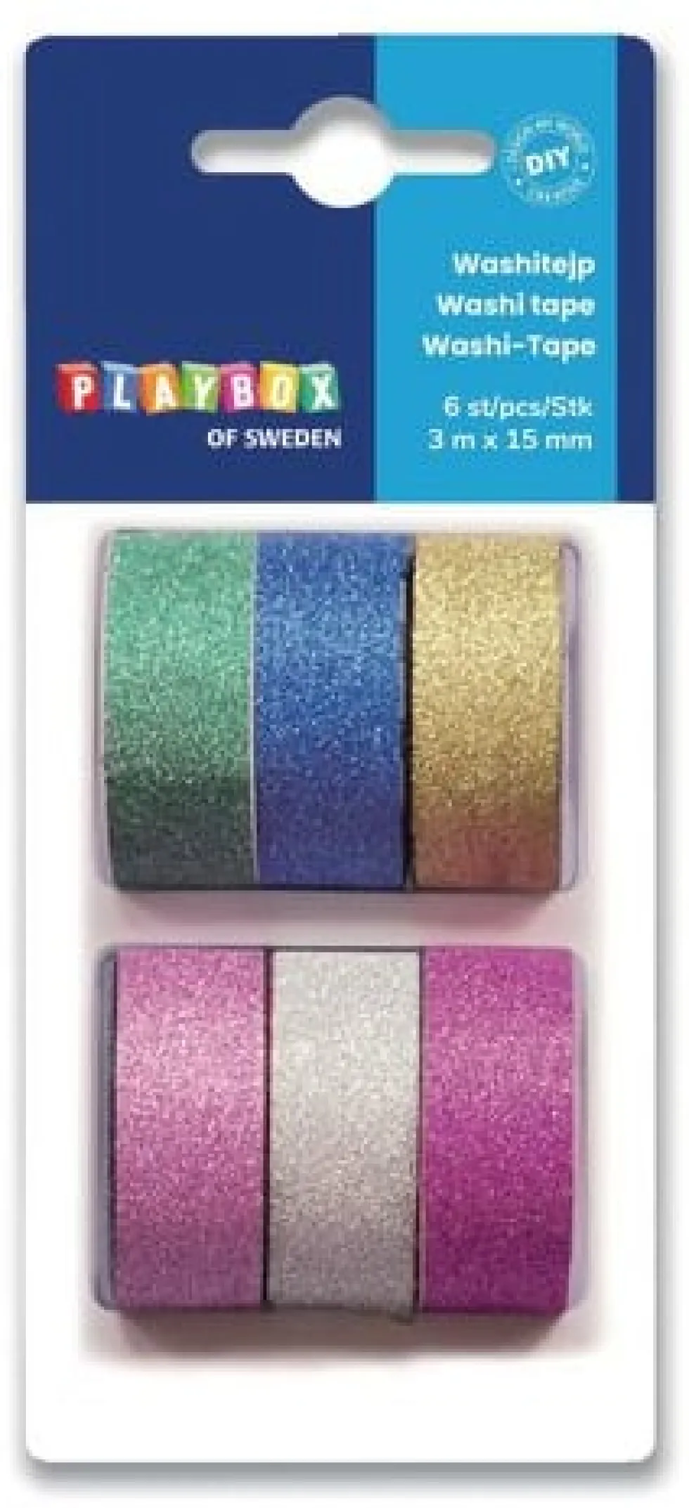 Washitape glitter 6/fp