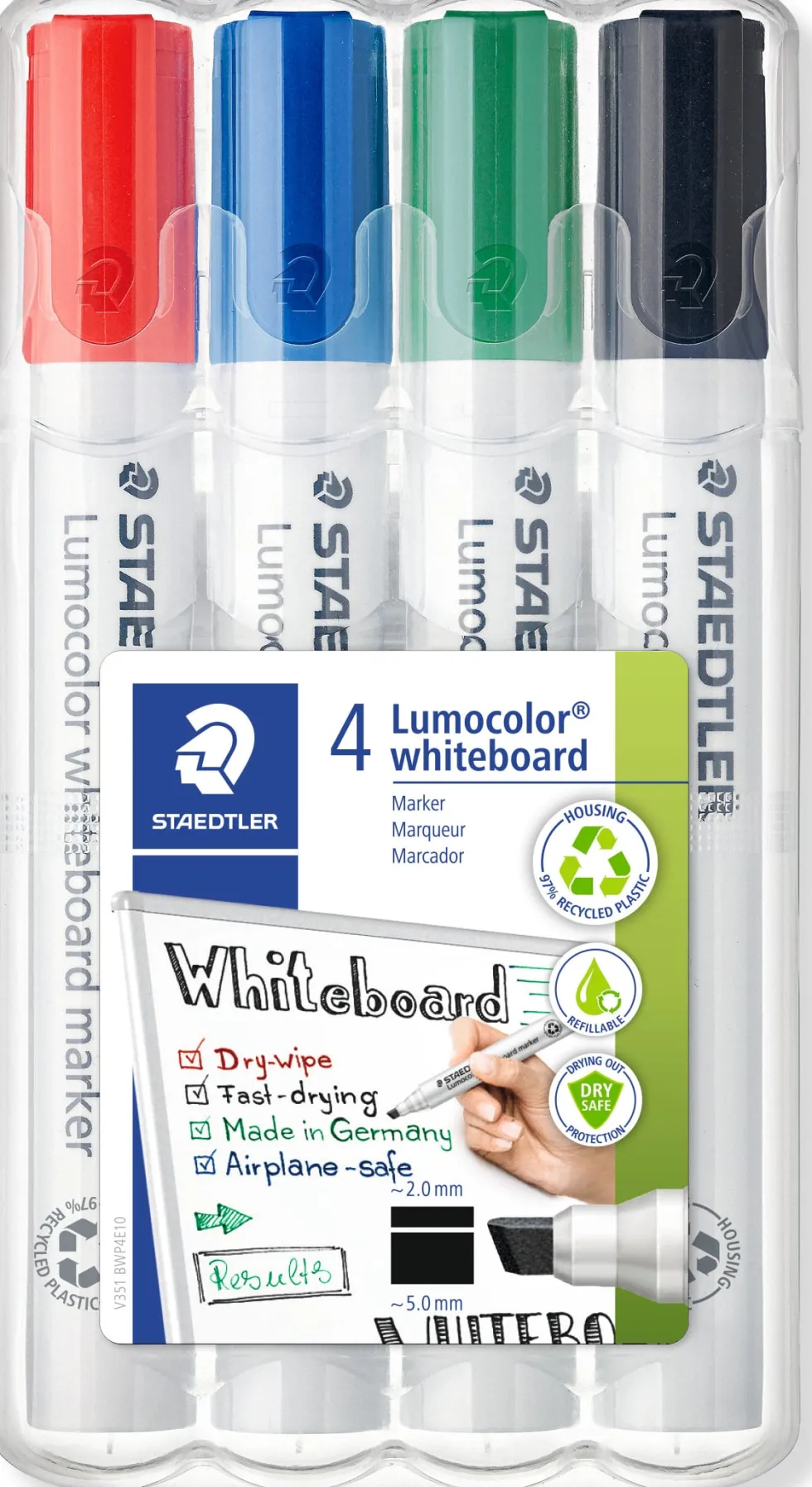 Whiteboardpenna LUMOCOLOR 351B sned 4/fp