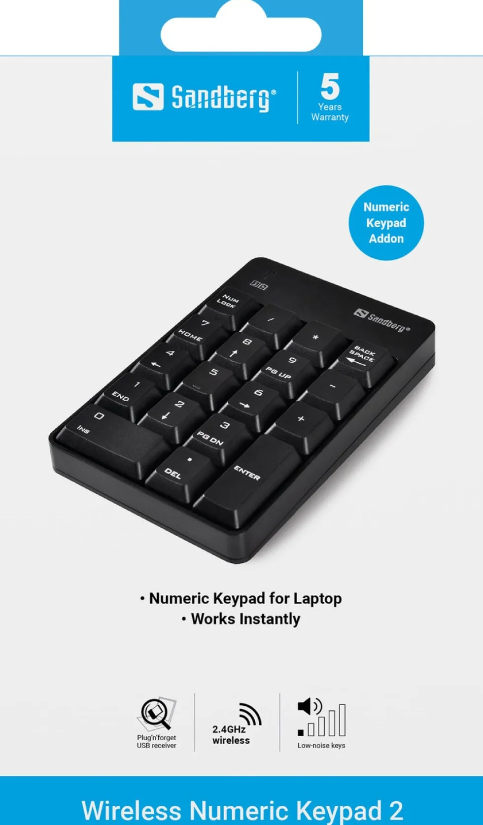 Wireless Numeric Keypad 2, Black